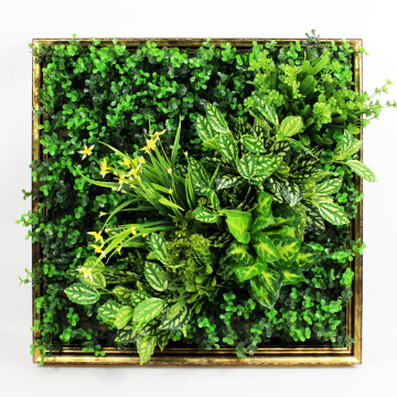 Nouveau mur de haie verte de plante d&#39;art de la conception 3D de coût bas pour la décoration